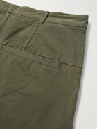 Entire Studios - High-Rise PM Wide-Leg Cotton-Twill Trousers - Green
