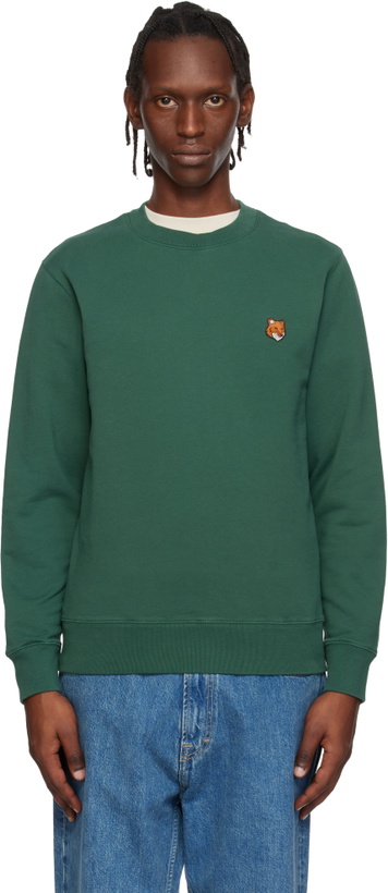 Photo: Maison Kitsuné Green Fox Head Regular Sweatshirt