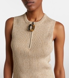 JW Anderson Ribbed-knit cotton-blend tank top