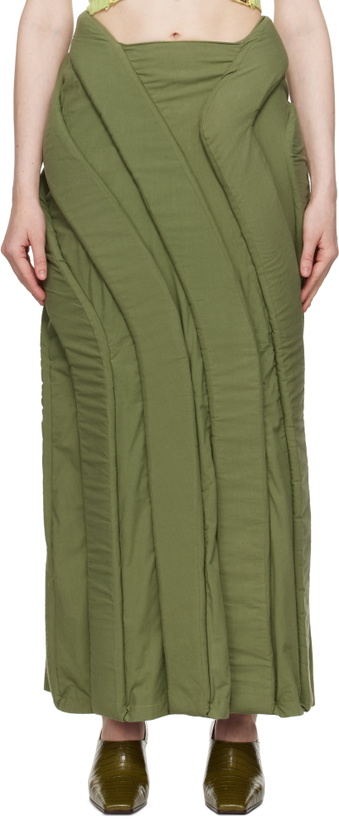 Photo: Stanley Raffington Green 3D Parametric Maxi Skirt