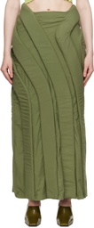 Stanley Raffington Green 3D Parametric Maxi Skirt