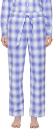 Tekla Blue Check Pyjama Pants