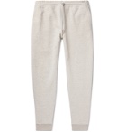 TOM FORD - Tapered Garment-Dyed Fleece-Back Cotton-Jersey Sweatpants - Gray