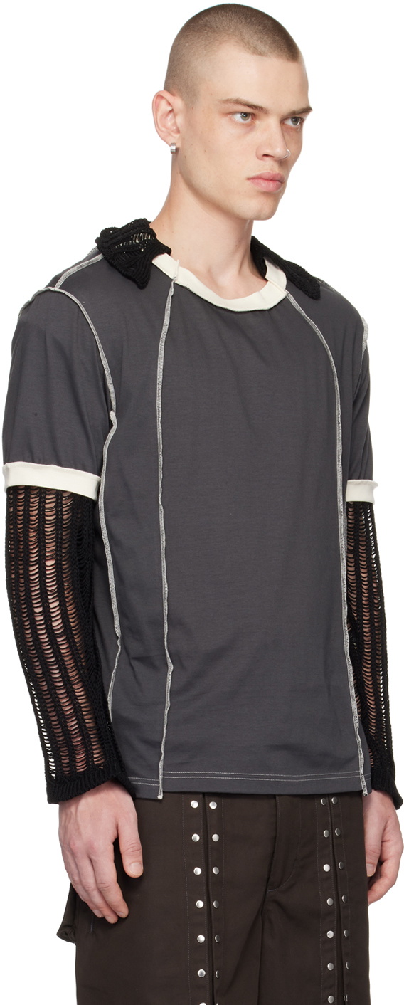 NVRFRGT Gray Crewneck T-Shirt