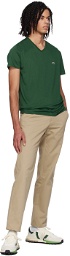 Lacoste Green V-Neck T-Shirt