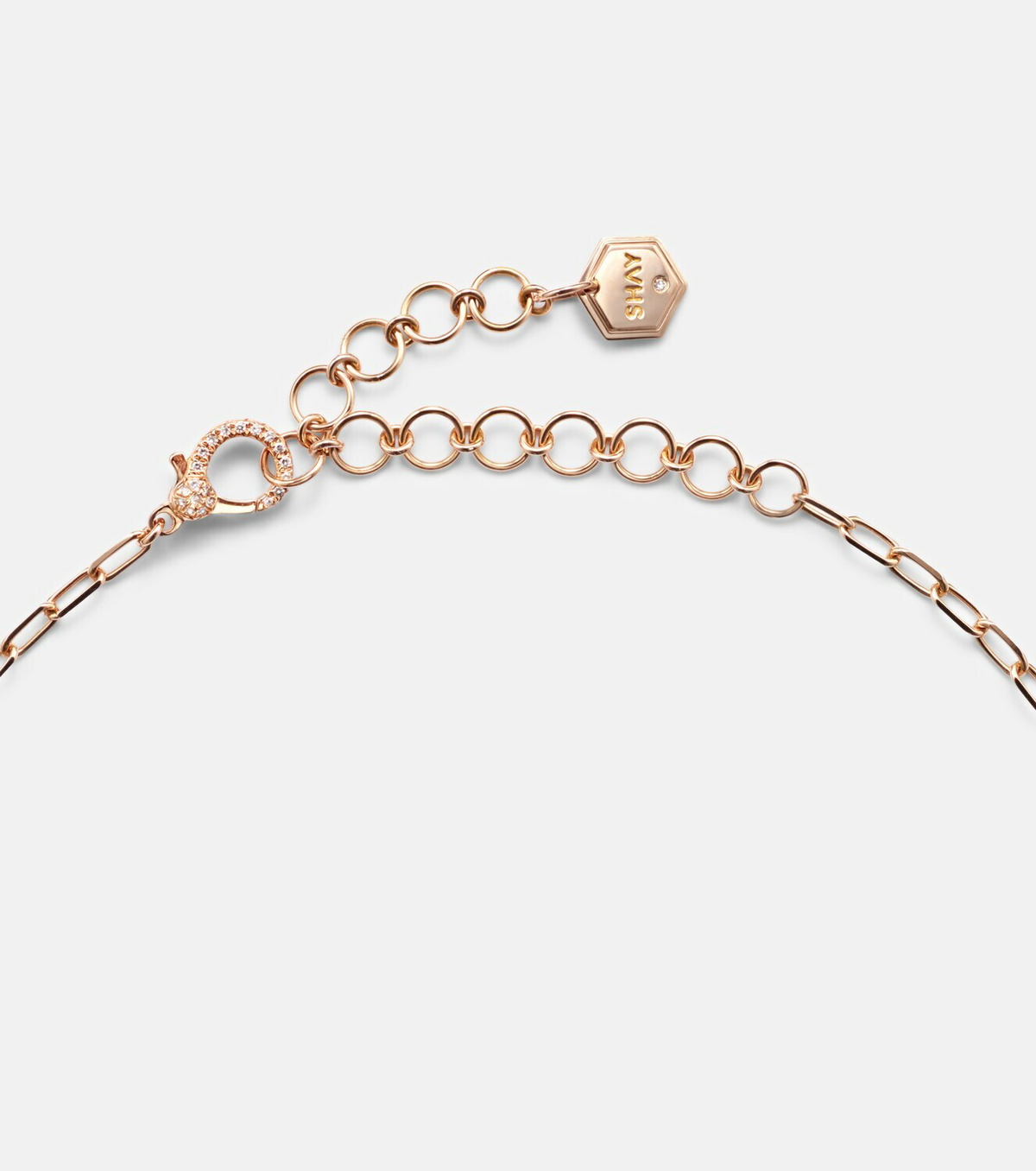 Shay Jewelry 18kt rose gold choker with sapphire and diamonds