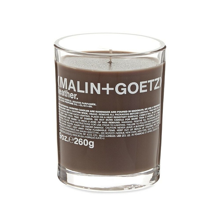Photo: Malin + Goetz Table Candle in Leather 260g
