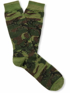 Anonymous Ism - Camouflage-Print Cotton-Blend Socks