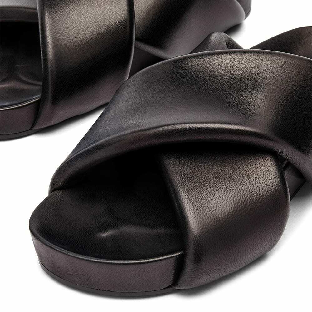 Jil Sander Women's Wrap Front Slide Sandal in Black Jil Sander