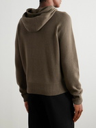 TOM FORD - Logo-Embroidered Cashmere Hoodie - Brown