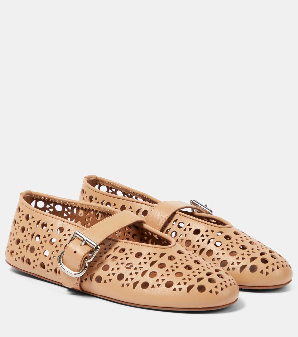 Alaïa Vienne leather ballet flats ALAÏA