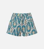 Etro Paisley denim shorts