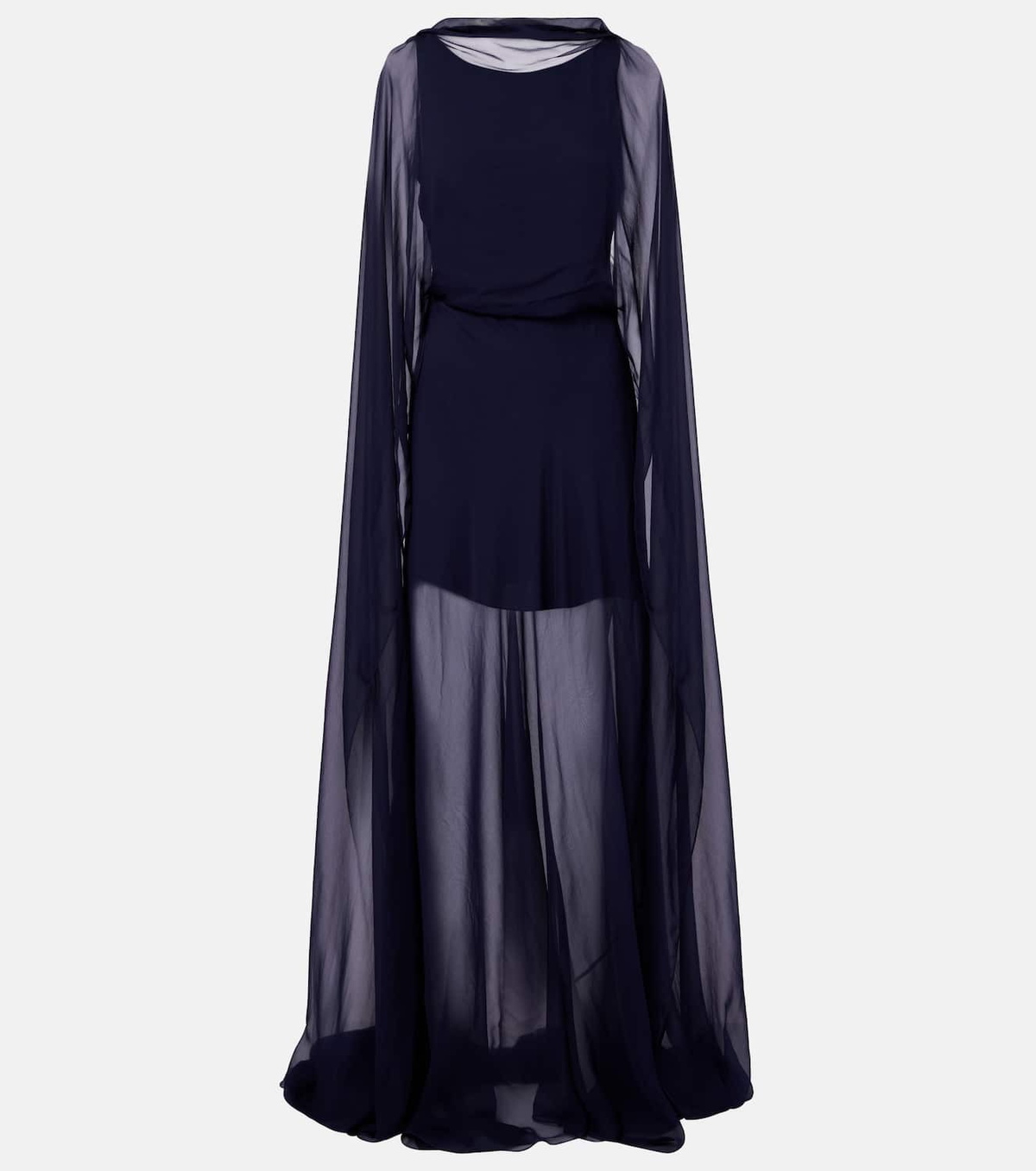 Ralph Lauren Collection Dylon caped silk gown