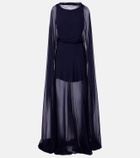 Ralph Lauren Collection Dylon caped silk gown