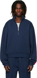 The North Face Navy TNF Red Box Half Zip Sweatshirt
