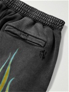 Givenchy - Straight-Leg Distressed Logo-Print Cotton-Jersey Shorts - Black