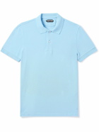 TOM FORD - Slim-Fit Garment-Dyed Cotton-Piqué Polo Shirt - Blue