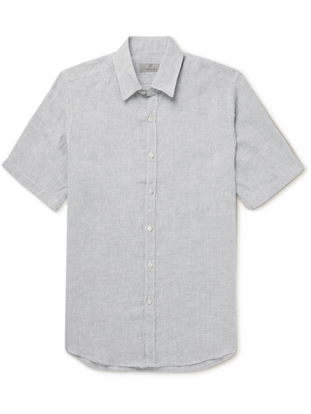 Photo: CANALI - Linen Shirt - Gray