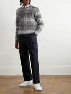 Thom Browne - Checked Mohair-Blend Sweater - Gray