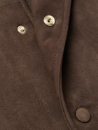Gabriela Hearst - Greg Slim-Fit Padded Suede Bomber Jacket - Brown