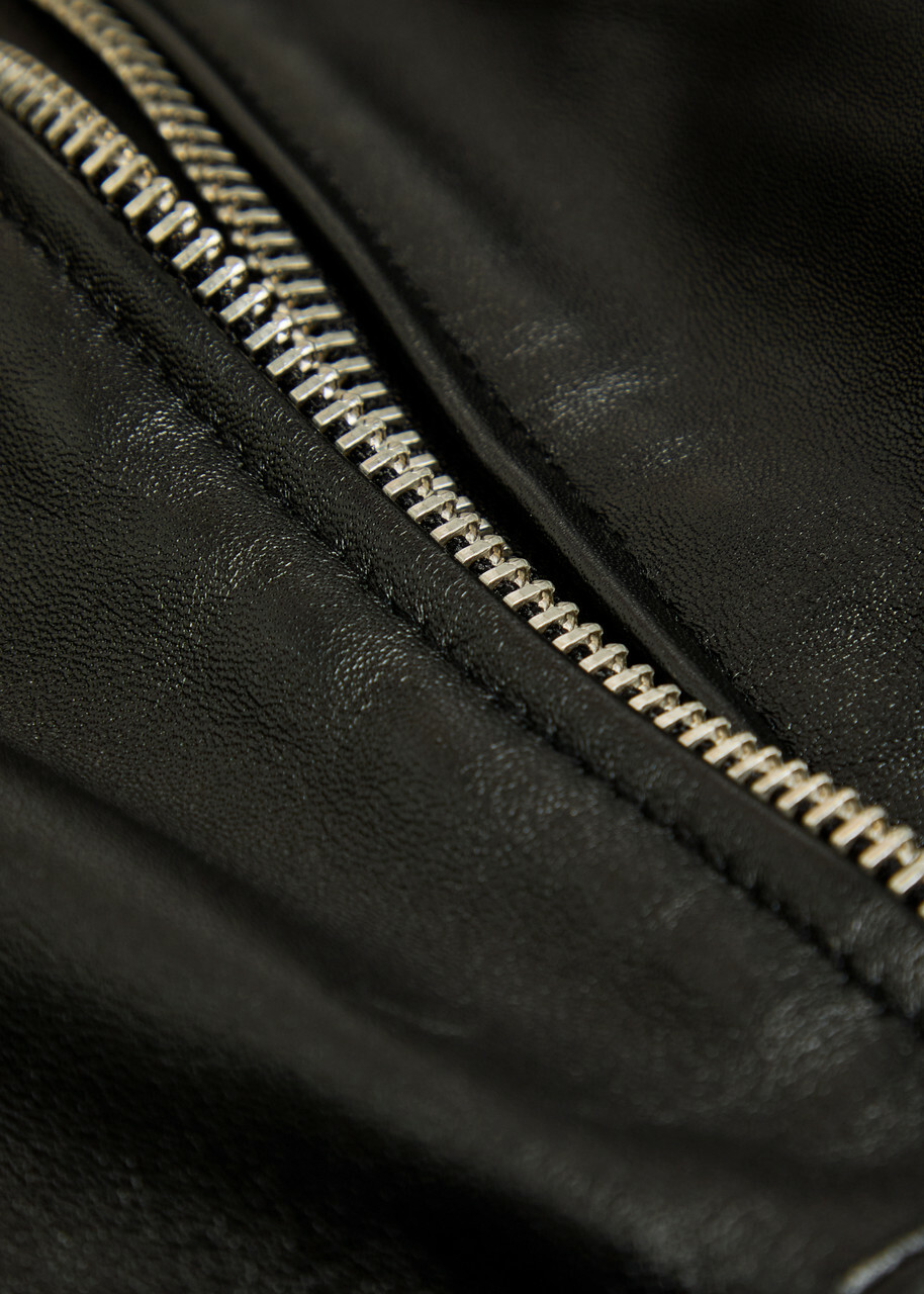 Studio Nicholson Piston Leather Jacket Black