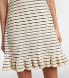 JW Anderson Striped cotton-blend minidress
