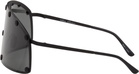 Rick Owens Black Temple Shielding Sunglasses
