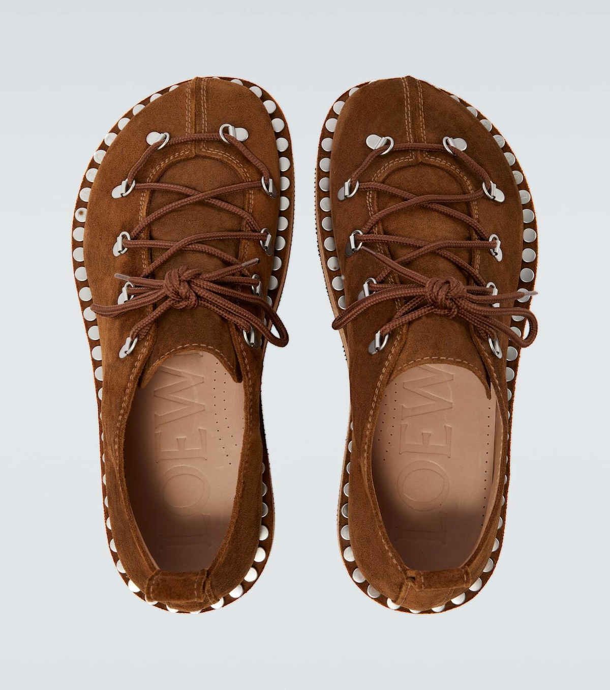 Loewe Rivet studded suede shoes