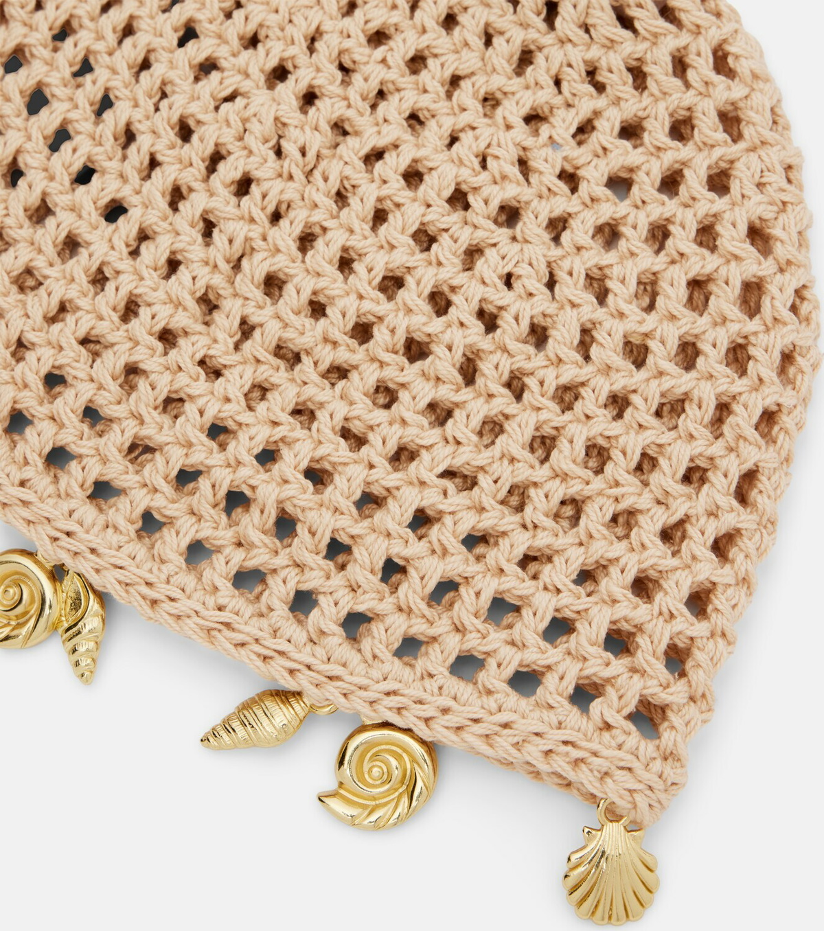 Oséree Embellished crochet cotton hat