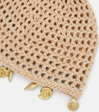 Oséree Embellished crochet cotton hat
