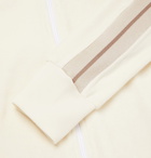 Palm Angels - Logo-Print Webbing-Trimmed Cotton-Blend Velour Track Jacket - Off-white