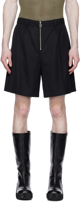 Photo: LGN Louis Gabriel Nouchi Black Paper Clip Shorts