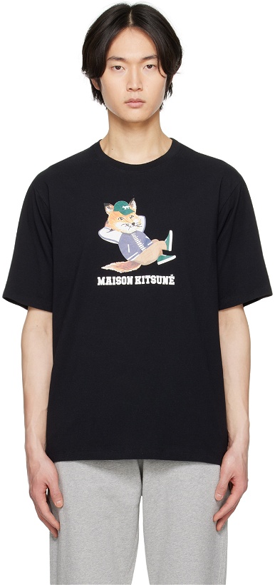 Photo: Maison Kitsuné Black Dressed Fox T-Shirt