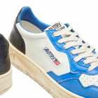 Autry Men's Super Vintage Low Sneakers in White/Blue