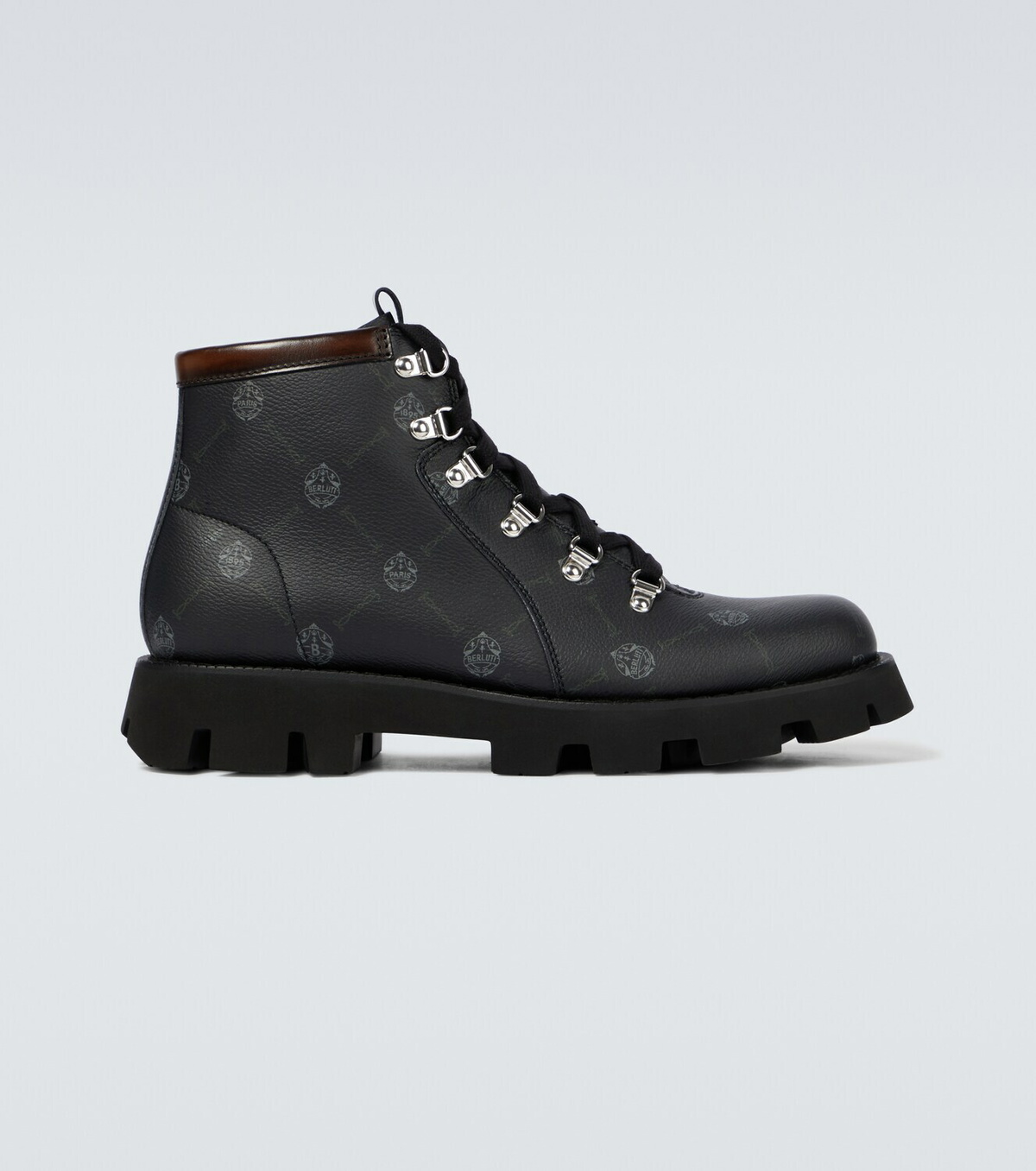 Berluti Signature canvas and leather boots