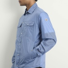 Moncler Men's Nylon Ripstop Shirt Jacket in Blue