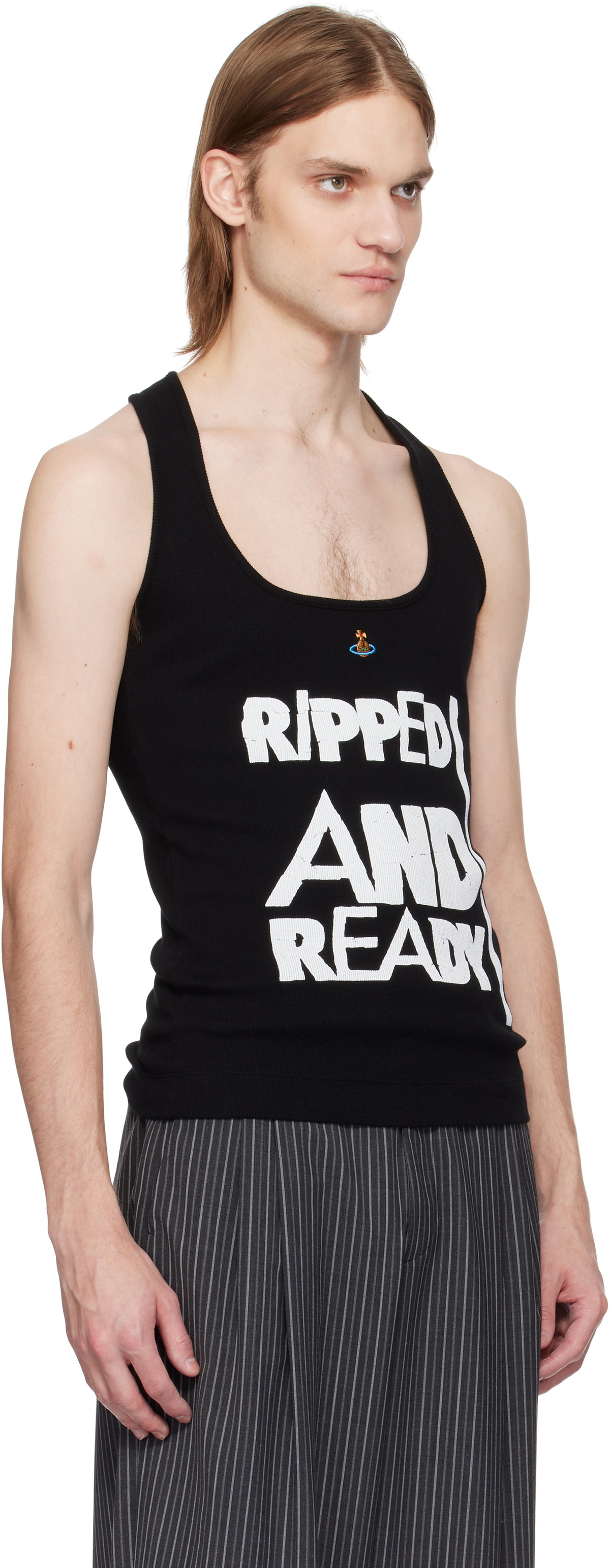 Vivienne Westwood Black 'Ripped & Ready' Tank Top Vivienne Westwood