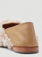 Ethel Shearling Slip Ons in Beige