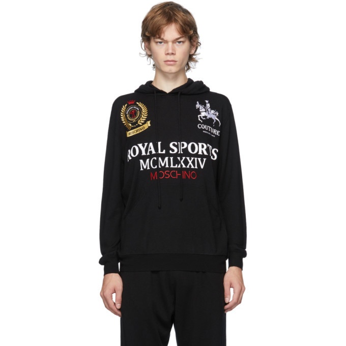 Photo: Moschino Black Rugby Polo Hoodie