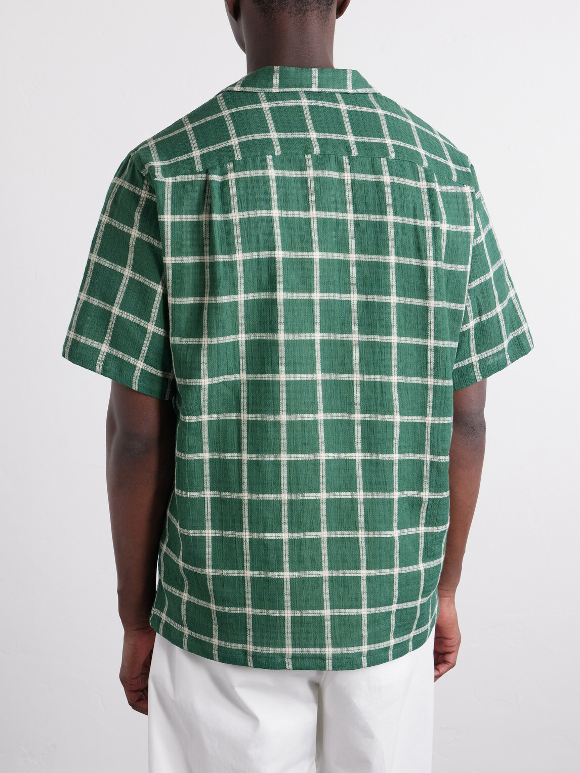 Portuguese Flannel - Alvor Checked Organic Cotton Shirt - Green
