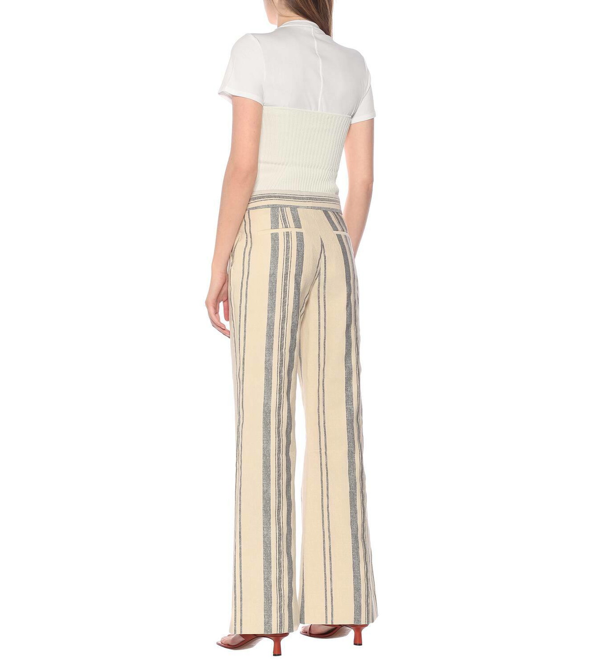 Monse Striped high-rise flared pants