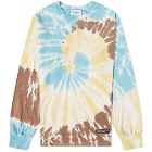thisisneverthat Men's Long Sleeve Tie Dye T-Shirt in Yellow/Brown/Blue