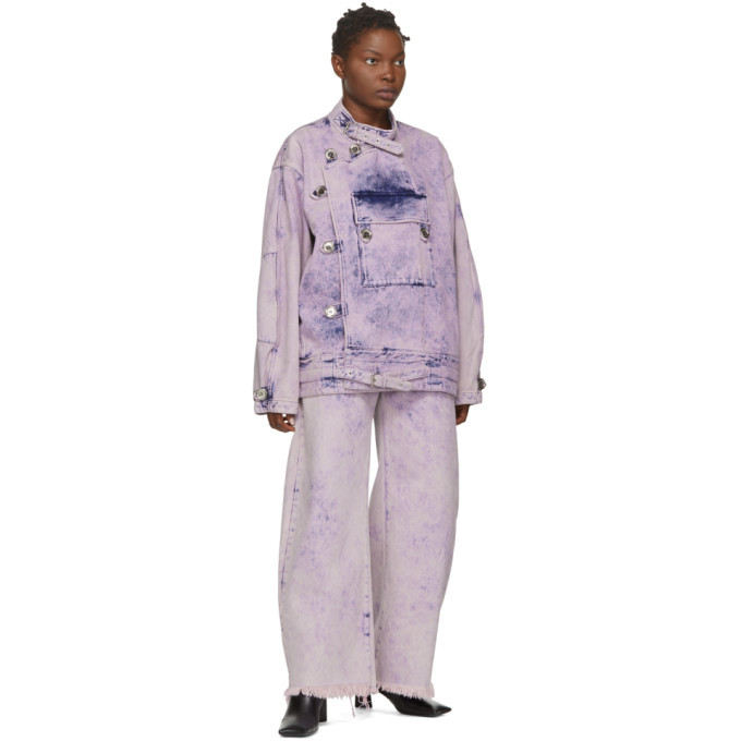 Marques Almeida Pink Denim Army Jacket Marques Almeida