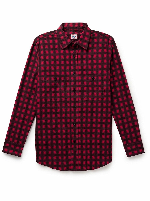 Photo: Randy's Garments - Checked Brushed-Cotton Shirt - Red