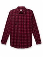 Randy's Garments - Checked Brushed-Cotton Shirt - Red