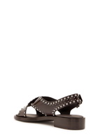 Church's Remi Stud-embellished Patent Leather Sandals Brown