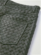 Bottega Veneta - Intrecciato Leather Trousers - Green