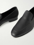 Manolo Blahnik - Truro Full-Grain Leather Loafers - Black