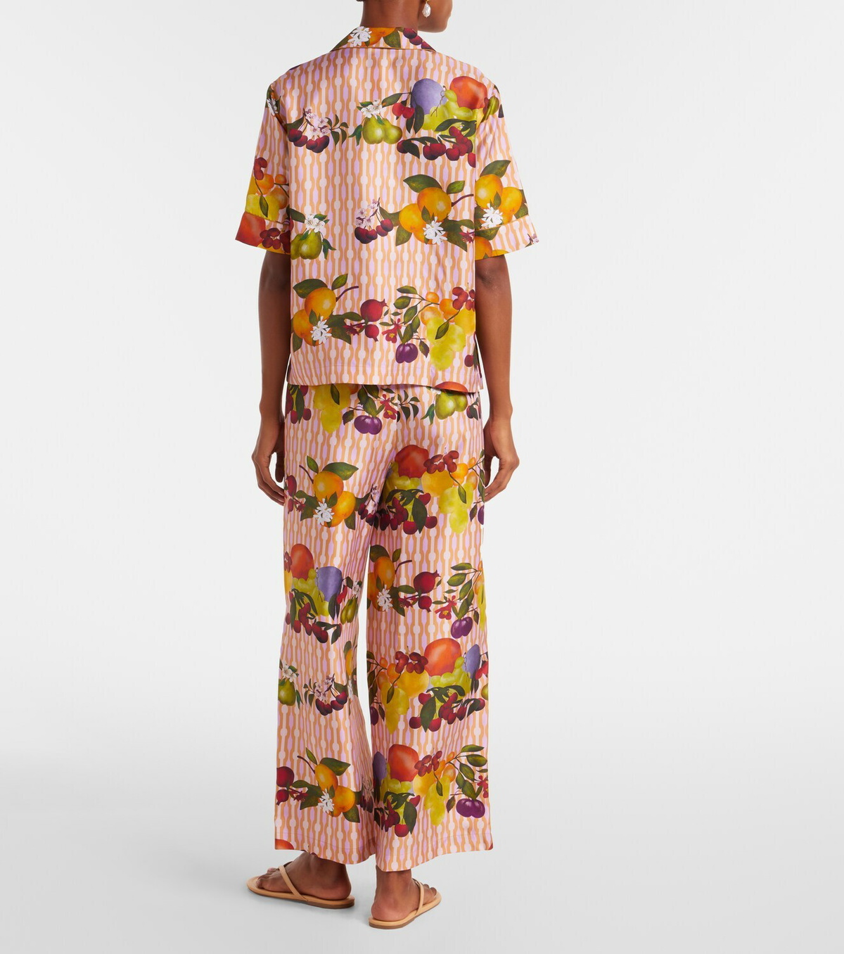 Eres Cherry printed silk twill shirt