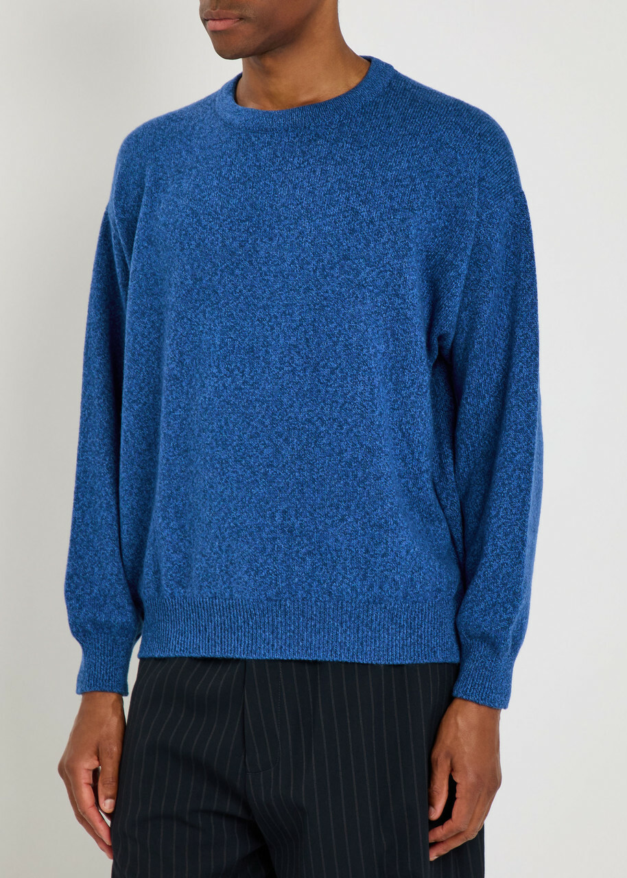 Begg & CO Hugo Melange Cashmere Sweatshirt Blue